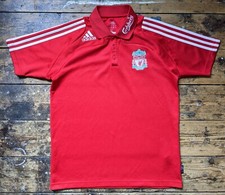 adidas Liverpool men's football soccer red media polo shirt top 2008/09 M
