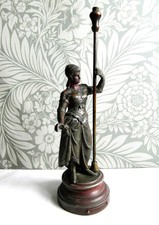 Beautiful Antique French 1891-1915 Spelter Lamp of ARMIDE - No Shade/Fitting