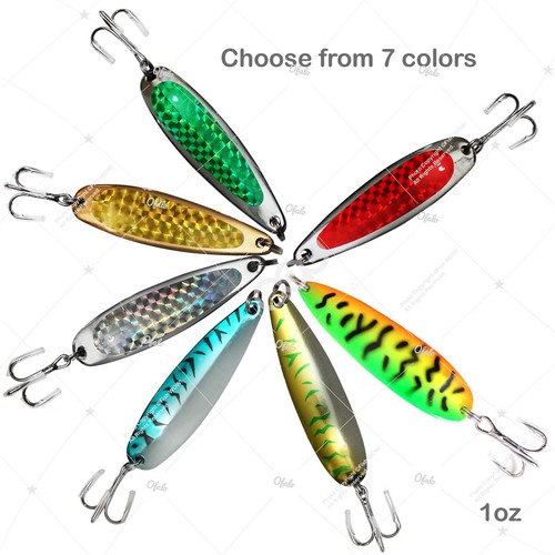 5pcs 1oz metal fishing - 5pcs, 4.5"