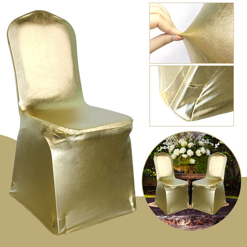Golden spandex chair cover - golden,