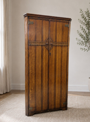 Vintage oak wardrobe - vintage,