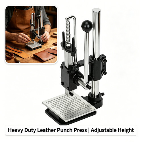 Manual leather punch press - manual,