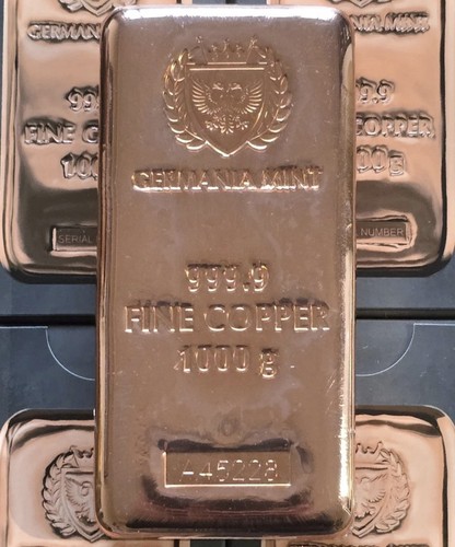 Fine copper 999 - 999.9, bar