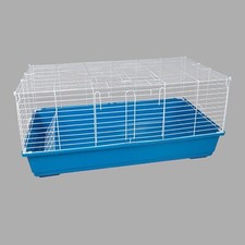 LARGE 100CM INDOOR RABBIT BUNNY GUINEA PIG CAGE PET ANIMAL HUTCH WITH HAY RACK