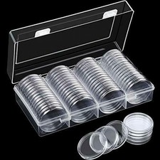 60 Pieces 40mm Coin Capsules Case Holder Storage