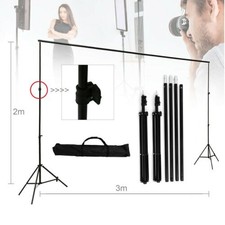 10FT Adjustable Heavy Duty Photography Background Support Stand Kit with Carry B