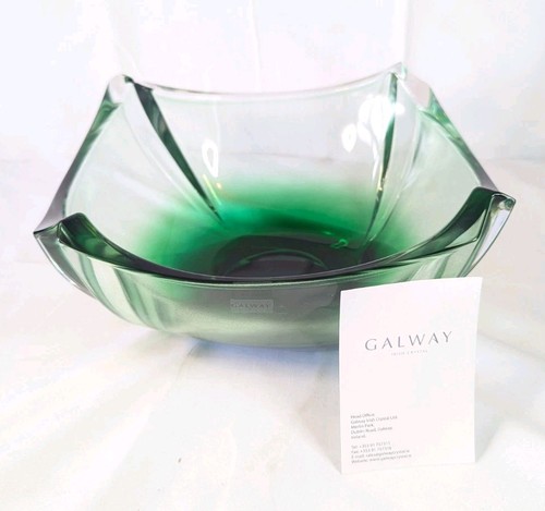 Galway crystal green art glass - crystal,