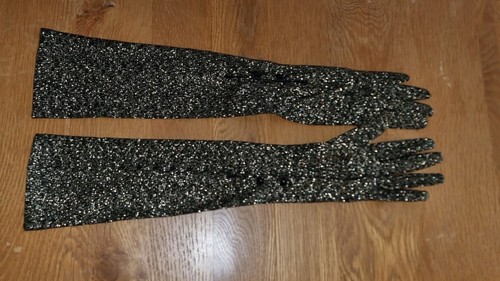 Vintage long black gold - &,