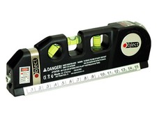 Multipurpose Laser Level Horizontal Vertical Spirit Levels 14cm Measuring Tape