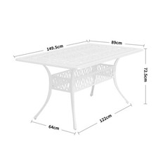Cast Aluminium Garden Table