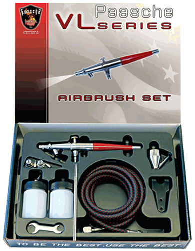 Paasche airbrush set with 3 - paasche, vl