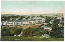 Tywardreath showing houses etc unknown publisher postcard Par Cornwall