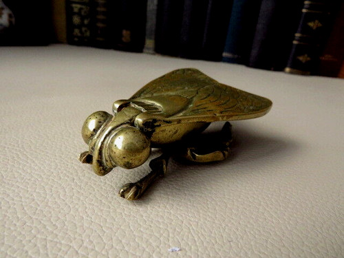 Vintage brass fly match - brass,