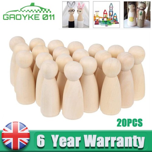 20x wooden peg doll unfinished - 20x,
