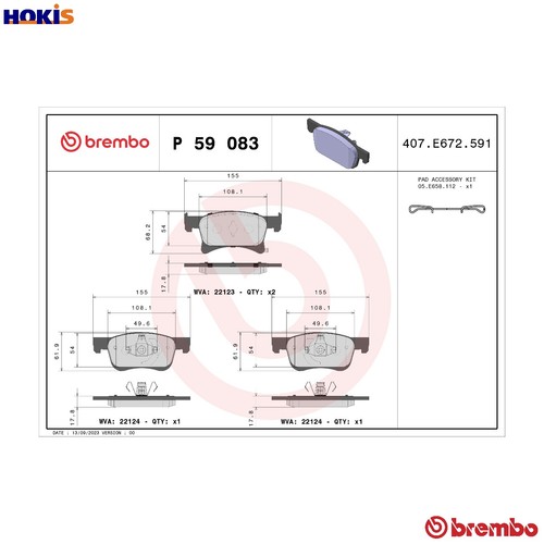 Brake pad set disc - brake,