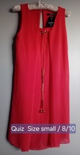 NWT Quiz Size Small / 10 Coral Dress With Necklace