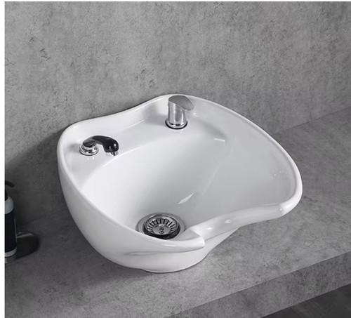 White wash shampoo basin sink - white,