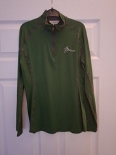 Le Mieux Long Sleeved Base Layer. Green. Quarter Zip. Size Small.