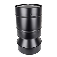 Anti Wind Cowl Twin Wall Flue Black Pipe Wood Burning Multifuel Insulated Stoves