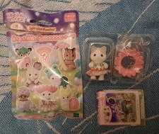 Sylvanian Families Fairy Forest Fontana Latte Cat Pink Flower Princess Costume