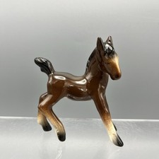Vintage Cortendorf Pottery Western Germany Standing Foal Horse Brown Bay 1960s