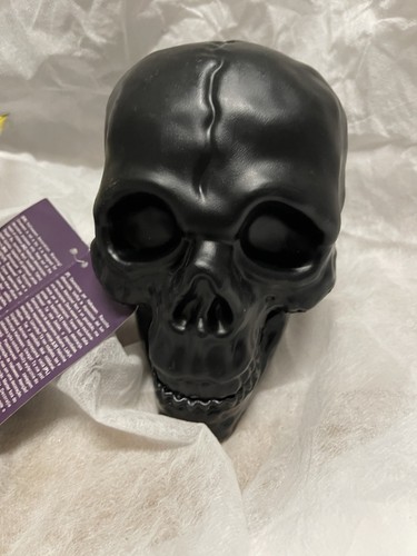Black plastic skull - plastic,