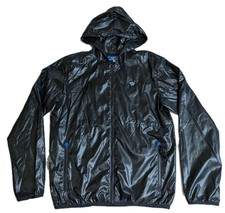 ADIDAS ORIGINALS HOODED WINDBREAKER ANORAK JACKET COAT MEDIUM BLACK