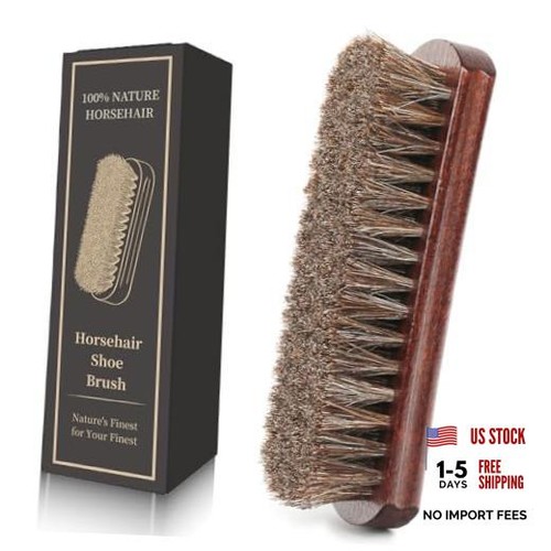 Horsehair shoe brush leather - horsehair,