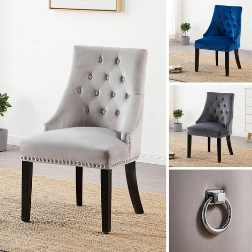 Velvet dining chair - chair, door