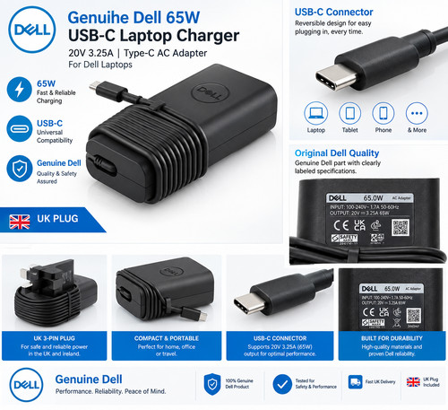 Genuine dell 65w - genuine, laptop
