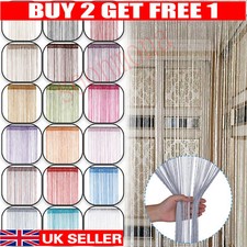 String Curtain Panels Door Fly Screen Room Divider Net Hanging Beaded Curtains