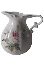 HADIDA Bathroom Collection Bone China Wash Jug Floral Print  Vintage Height 13cm