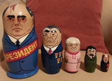 Set Of 5 Vintage 1990s Russian