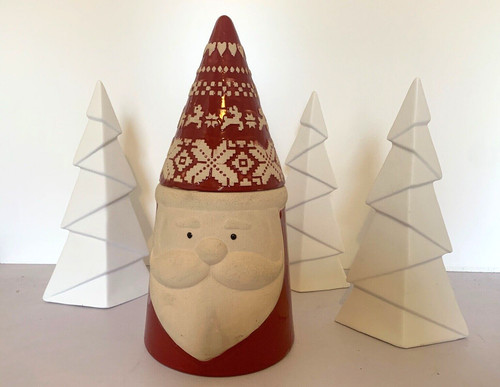 Ceramic santa claus father - ceramic,