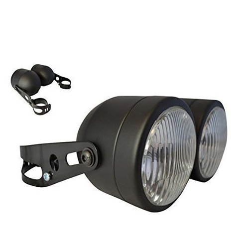 Black twin dominator headlight - twin,