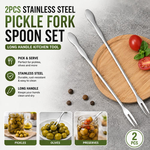2pcs stainless steel - steel, long