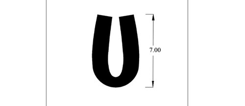 Small rubber channel edging - rubber, u
