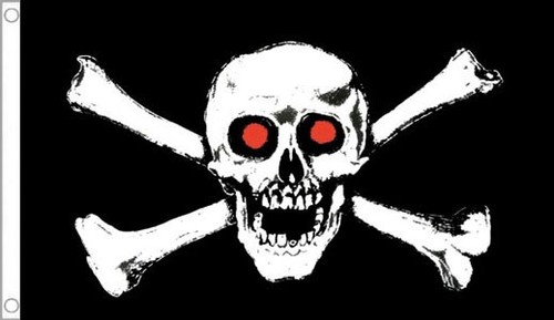 Pirate flag red eyes - pirate, x