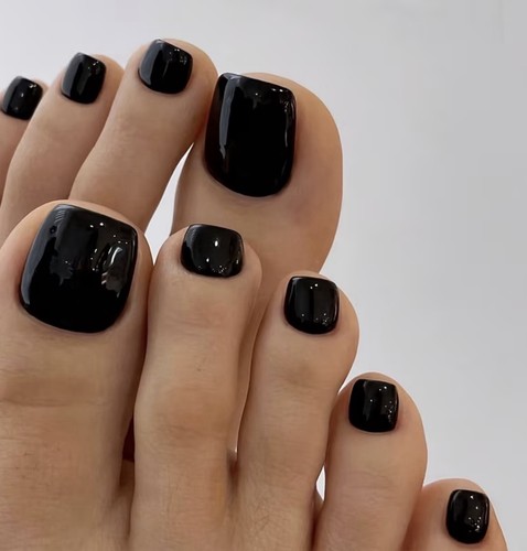 24x false nails gloss black - nails,,