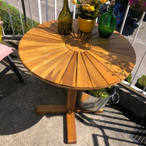 Garden wooden dining table - garden,