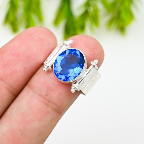 Blue tanzanite gemstone 925 - blue,