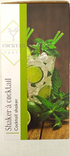 New The Kitchenette boxed plastic Cocktail Shaker 500ml with printed recipes