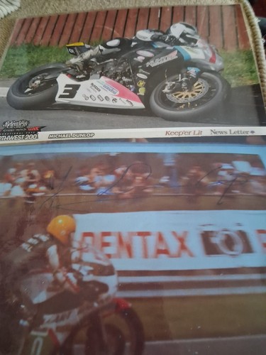 Joey dunlop signed - dunlop,