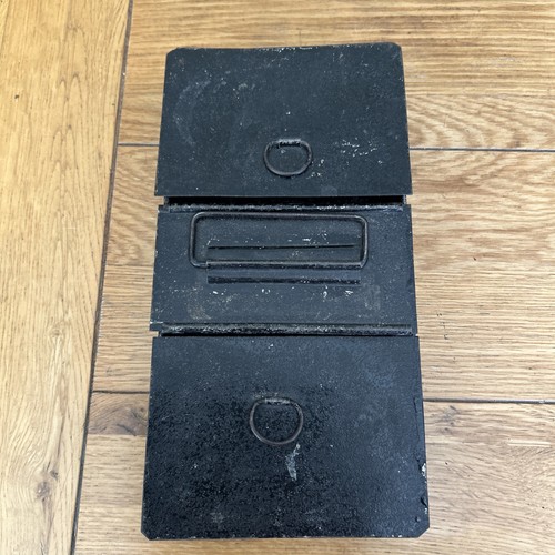 Vintage metal cash tin - metal,