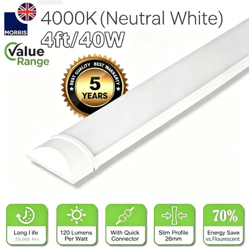 4ft slim led batten - led, light