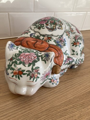 Chinese sleeping cat porcelain - chinese,