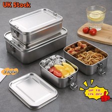 Leakproof 304 Stainless Steel Bento Box Metal Lunch Box Food Storage Container