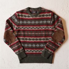 RRL Ralph Lauren Fair Isle Crew Neck Sweater Xs   Shoulder width 42 cm