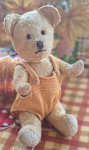 Old vintage teddy bear - old,