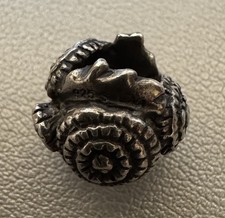 Trollbeads Sterling Silver 925 Whorl & leaf Bead Charm RETIRED